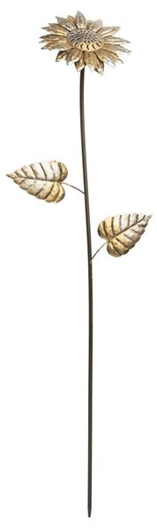Zapichovací zahradní dekorace Flowers, sada 3ks, 74 cm, kov, zlatá