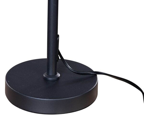Stolní lampa černá s sametovým stínidlem bronz 35 cm - Parte