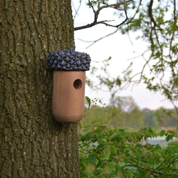 Ptačí budka Wooden, 25,5x14 cm, dřevo, hnědá