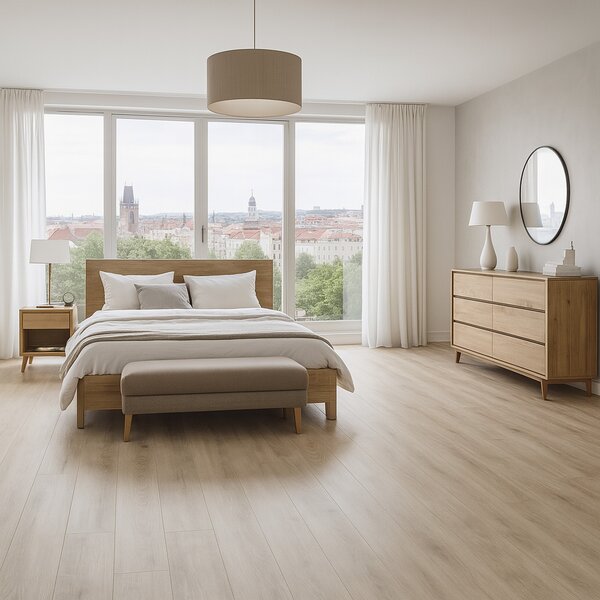 Beaulieu International Group, PVC podlaha - lino Livitex 2601, na míru, šíře 3m,4m, hnědá, filc, chodba / předsíň