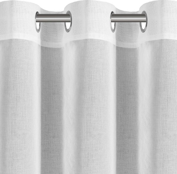 ZÁCLONA NA KROUŽCÍCH ARTEMIDA 350X145 CM BÍLÁ