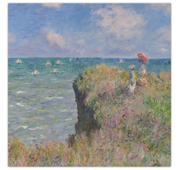 Obraz - Claude Monet, Cliff Walk at Pourville, reprodukce (30x30 cm)
