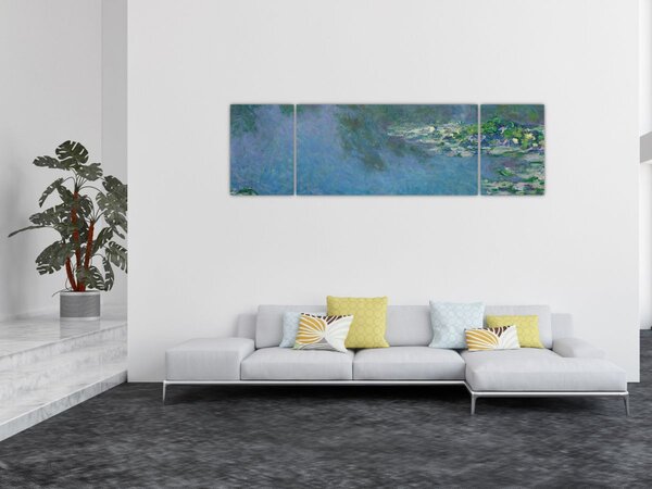 Obraz - Claude Monet, Water Lilies, reprodukce (170x50 cm)
