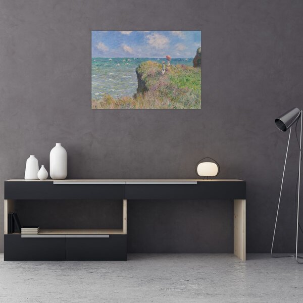 Obraz - Claude Monet, Cliff Walk at Pourville, reprodukce (70x50 cm)