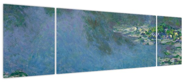 Obraz - Claude Monet, Water Lilies, reprodukce (170x50 cm)