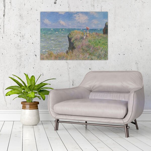 Obraz - Claude Monet, Cliff Walk at Pourville, reprodukce (70x50 cm)