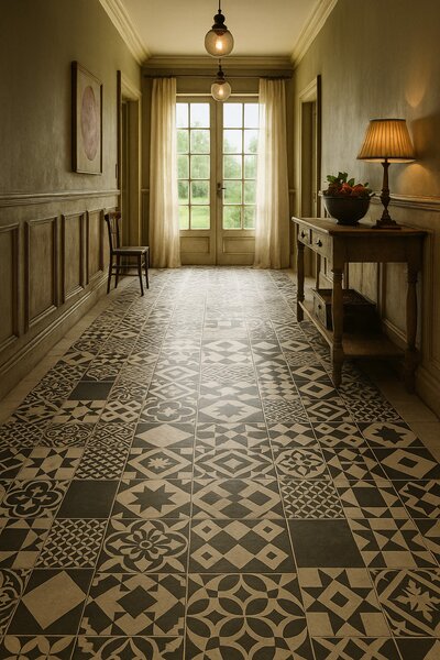 Beaulieu International Group, PVC podlaha - lino Livitex 2608, na míru, šíře 4m, šedá, filc, chodba / předsíň