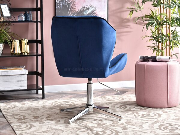 Křeslo Velma S (námořnická + chromová). Akce -15%