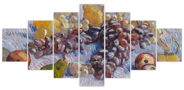 Obraz - Vincent van Gogh, Grapes, Lemons, Pears, and Apples, reprodukce (210x100 cm)