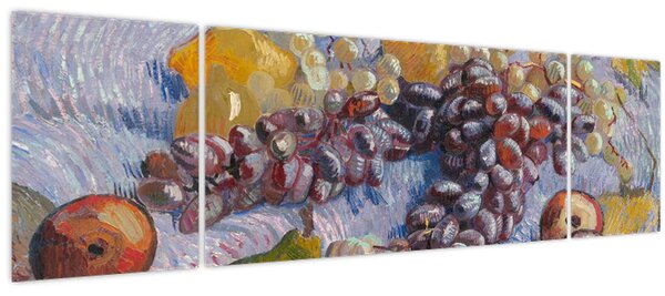 Obraz - Vincent van Gogh, Grapes, Lemons, Pears, and Apples, reprodukce (170x50 cm)