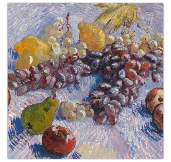 Obraz - Vincent van Gogh, Grapes, Lemons, Pears, and Apples, reprodukce (30x30 cm)