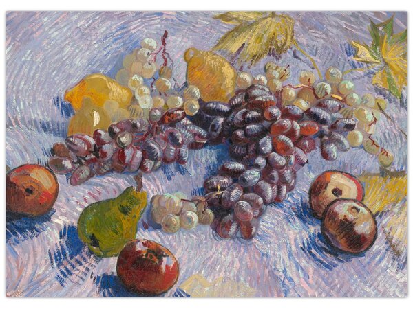 Obraz - Vincent van Gogh, Grapes, Lemons, Pears, and Apples, reprodukce (70x50 cm)