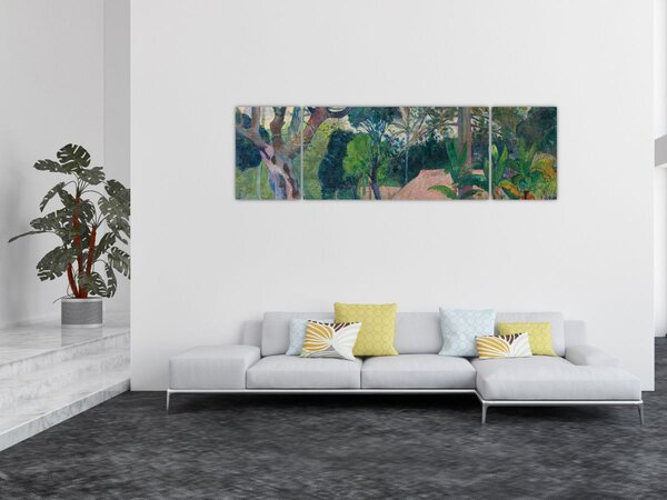 Obraz - Paul Gauguin, Te raau rahi (The Big Tree), reprodukce (170x50 cm)