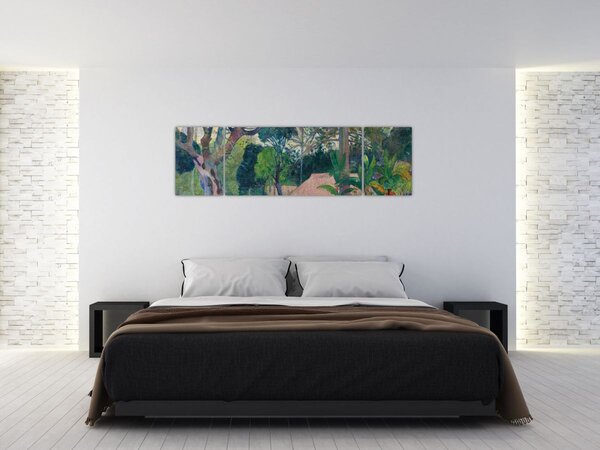 Obraz - Paul Gauguin, Te raau rahi (The Big Tree), reprodukce (170x50 cm)