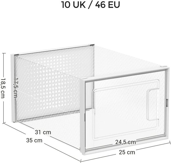 Úložný box Bill, sada 18ks, 25x18,5x14x35 cm, transparentní