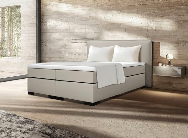 POSTEL BOXSPRING, 180/200 cm, béžová MID.YOU - Manželské postele, Online Only