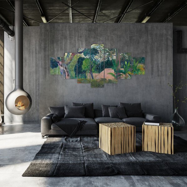 Obraz - Paul Gauguin, Te raau rahi (The Big Tree), reprodukce (210x100 cm)