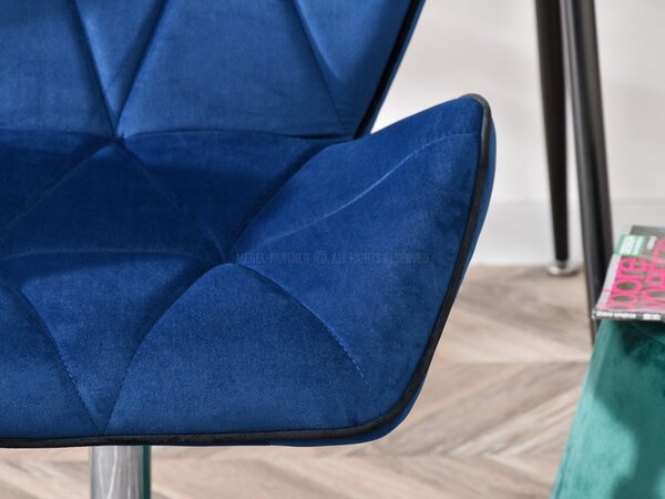Křeslo Velma M (námořnická + chromová). Akce -18%