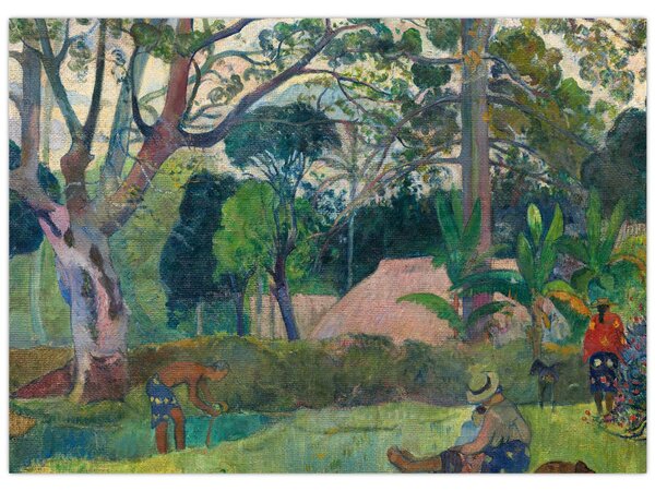 Obraz - Paul Gauguin, Te raau rahi (The Big Tree), reprodukce (70x50 cm)