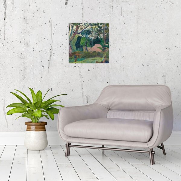 Obraz - Paul Gauguin, Te raau rahi (The Big Tree), reprodukce (30x30 cm)