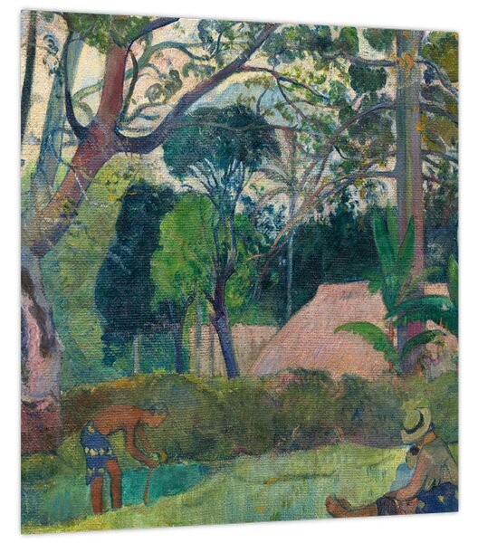 Obraz - Paul Gauguin, Te raau rahi (The Big Tree), reprodukce (30x30 cm)