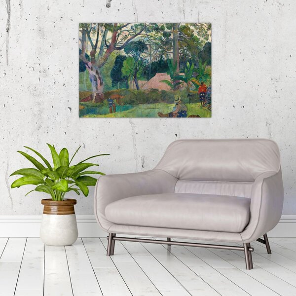 Obraz - Paul Gauguin, Te raau rahi (The Big Tree), reprodukce (70x50 cm)