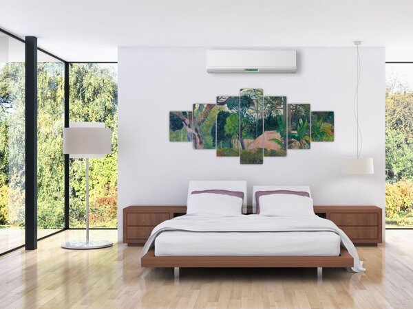 Obraz - Paul Gauguin, Te raau rahi (The Big Tree), reprodukce (210x100 cm)