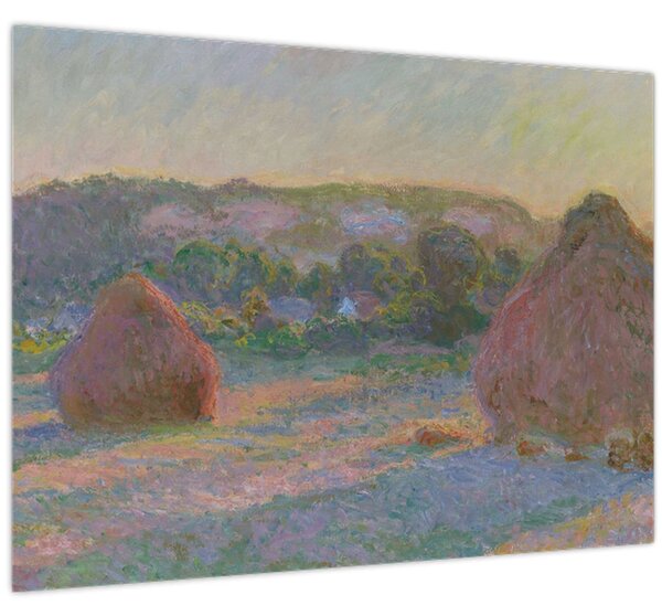 Obraz - Claude Monet, Stacks of Wheat (End of Summer), reprodukce (70x50 cm)