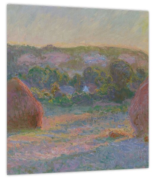 Obraz - Claude Monet, Stacks of Wheat (End of Summer), reprodukce (30x30 cm)