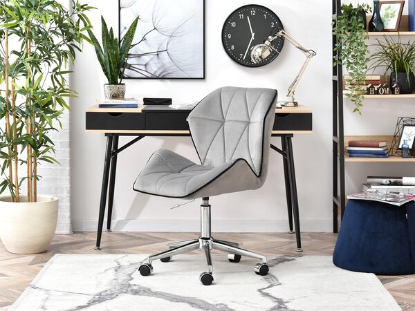 Křeslo Velma M (šedá + chromová). Akce -15%