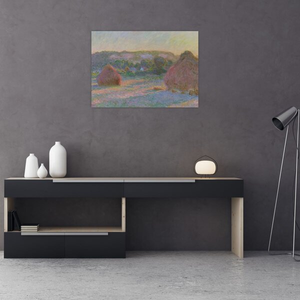 Obraz - Claude Monet, Stacks of Wheat (End of Summer), reprodukce (70x50 cm)