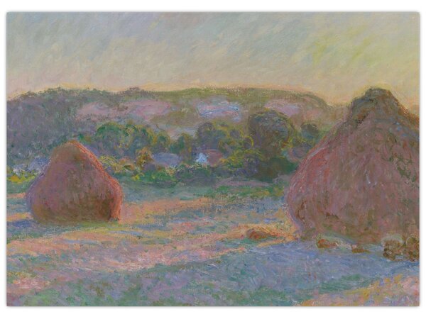 Obraz - Claude Monet, Stacks of Wheat (End of Summer), reprodukce (70x50 cm)