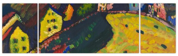 Obraz - Vasily Kandinsky, Houses at Murnau, reprodukce (170x50 cm)