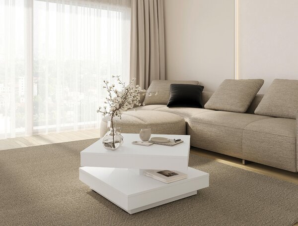 KONFERENČNÍ STOLEK, bílá, kompozitní dřevo, 70/70/34 cm Xora - Konferenční stolky, Online Only