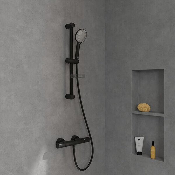 Villeroy & Boch Universal Showers sprchová sada na stěnu černá TVS109004000K5