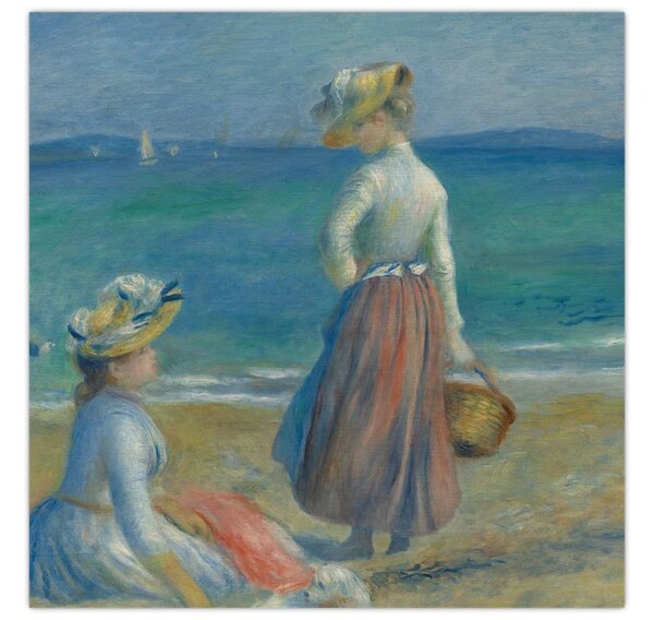 Obraz - Auguste Renoir, Figures on the Beach, reprodukce (30x30 cm)