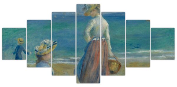 Obraz - Auguste Renoir, Figures on the Beach, reprodukce (210x100 cm)