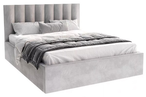 Luxusní postel COLORADO 180x200 s kovovým zdvižným roštem ŠEDÁ