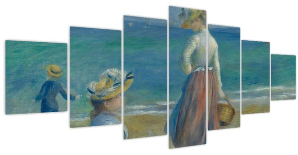 Obraz - Auguste Renoir, Figures on the Beach, reprodukce (210x100 cm)