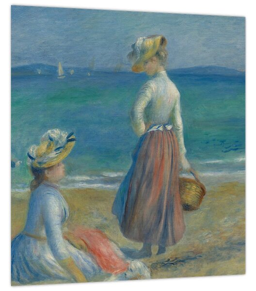 Obraz - Auguste Renoir, Figures on the Beach, reprodukce (30x30 cm)