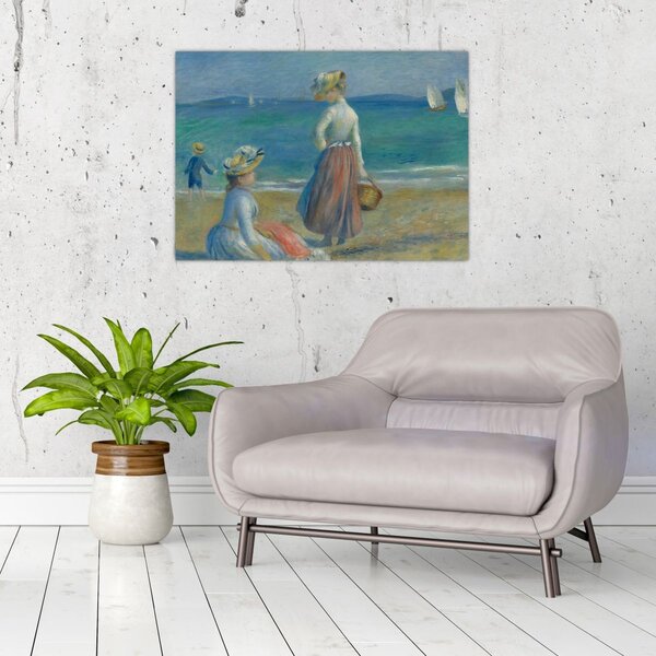 Obraz - Auguste Renoir, Figures on the Beach, reprodukce (70x50 cm)