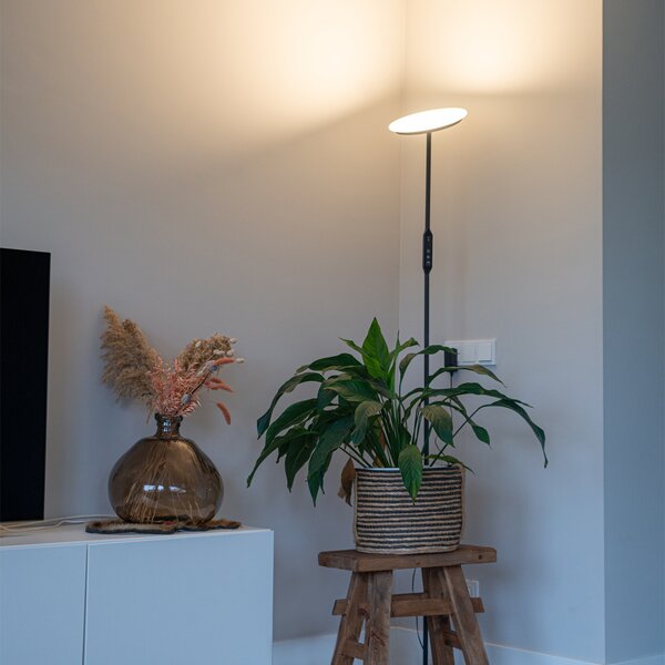 Stojací lampa černá vč. LED s dálkovým ovládáním - Bumu