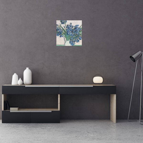 Obraz - Vincent van Gogh, Irises, reprodukce (30x30 cm)