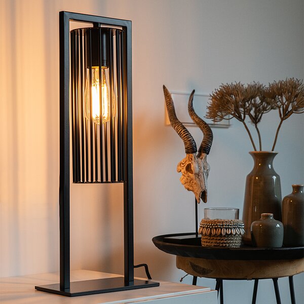 Moderní stolní lampa černá - Balenco Wazo