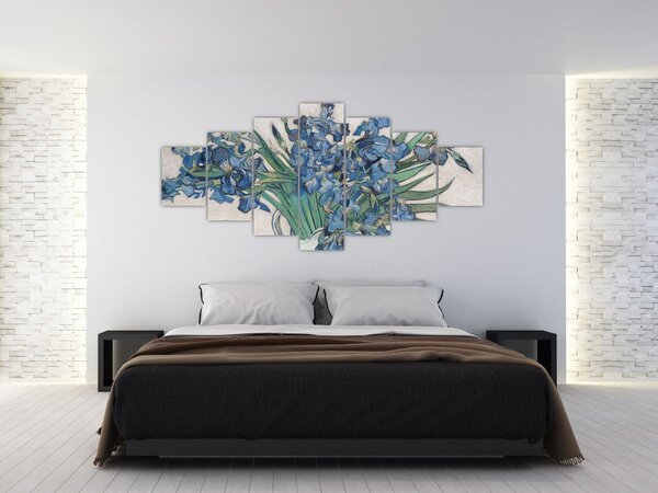 Obraz - Vincent van Gogh, Irises, reprodukce (210x100 cm)