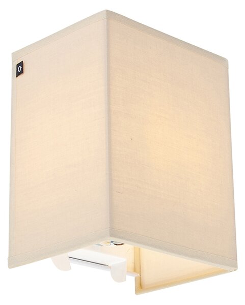 Rustikální nástěnná lampa béžová - Vete