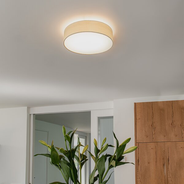 Stropní lampa zelená 40 cm vč. LED - Drum LED