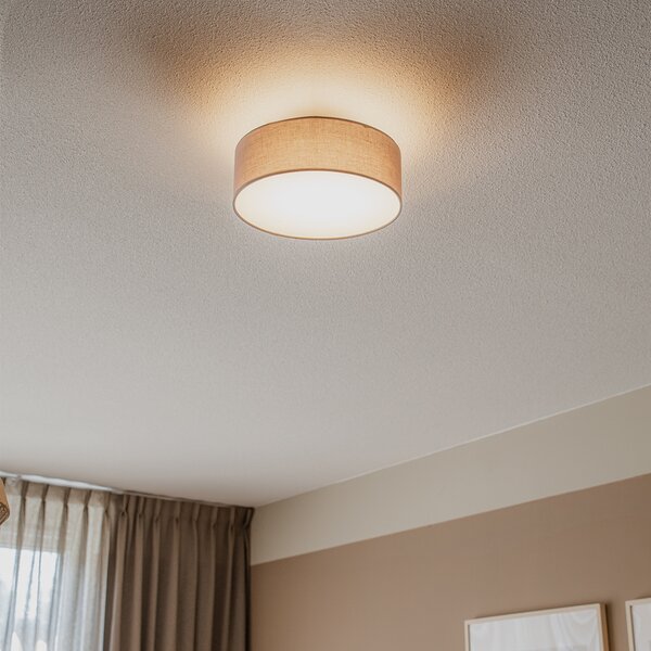 Stropní lampa šedá 30 cm včetně LED - Drum LED
