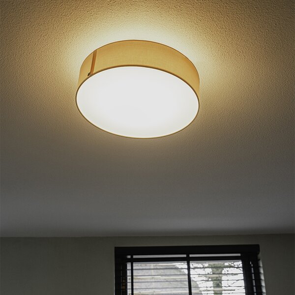 Stropní lampa růžová 40 cm vč. LED - Drum LED