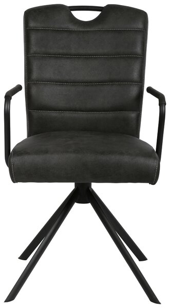 ŽIDLE S PODRUČKAMI, mikrovlákno, černá Ambia Home - Jídelní židle, Online Only